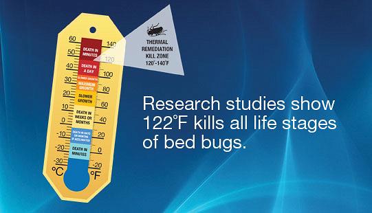 Research Shows 122 F Kills Bed Bugs